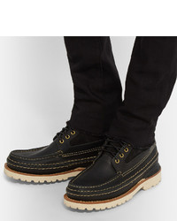 schwarze Lederstiefel von VISVIM