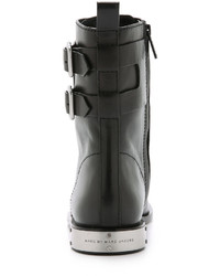 schwarze Lederstiefel von Marc by Marc Jacobs