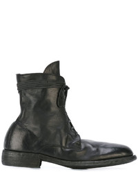 schwarze Lederstiefel von Guidi