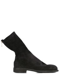 schwarze Lederstiefel von Guidi