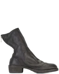 schwarze Lederstiefel von Guidi