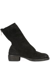 schwarze Lederstiefel von Guidi