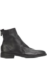 schwarze Lederstiefel von Guidi