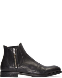 schwarze Lederstiefel von H By Hudson