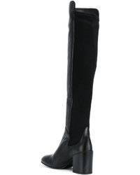 schwarze Lederstiefel von Stuart Weitzman