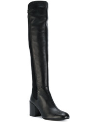 schwarze Lederstiefel von Stuart Weitzman