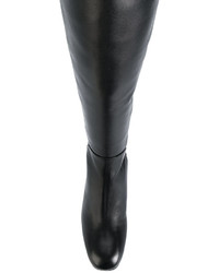 schwarze Lederstiefel von Stuart Weitzman