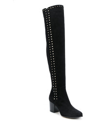 schwarze Lederstiefel von Jimmy Choo