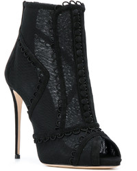 schwarze Lederstiefel von Dolce & Gabbana