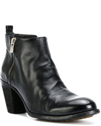 schwarze Lederstiefel von Officine Creative