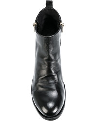 schwarze Lederstiefel von Officine Creative