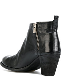 schwarze Lederstiefel von Officine Creative