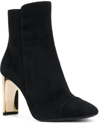 schwarze Lederstiefel von Giuseppe Zanotti Design