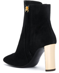 schwarze Lederstiefel von Giuseppe Zanotti Design