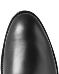 schwarze Lederstiefel von Tod's