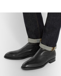 schwarze Lederstiefel von Tod's