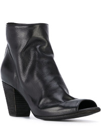 schwarze Lederstiefel von Officine Creative