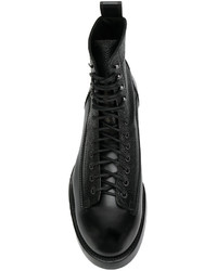 schwarze Lederstiefel von DSQUARED2