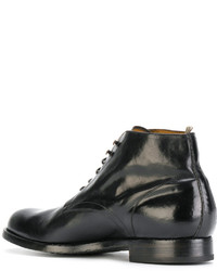 schwarze Lederstiefel von Officine Creative