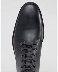 schwarze Lederstiefel von Asos