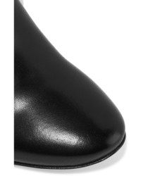 schwarze Lederstiefel von Chloé