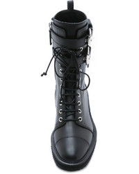 schwarze Lederstiefel von Giuseppe Zanotti