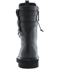 schwarze Lederstiefel von Giuseppe Zanotti