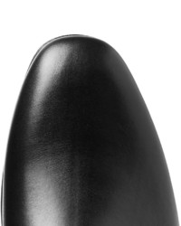 schwarze Lederstiefel von Balenciaga