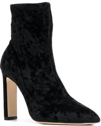 schwarze Lederstiefel von Jimmy Choo