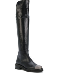 schwarze Lederstiefel von Baldinini