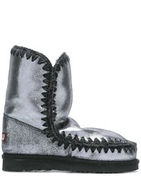 schwarze Lederstiefel von Mou