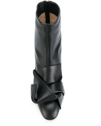 schwarze Lederstiefel von No.21