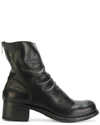 schwarze Lederstiefel von Officine Creative