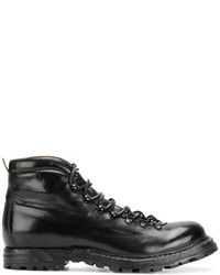 schwarze Lederstiefel von Officine Creative