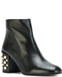 schwarze Lederstiefel von Stuart Weitzman