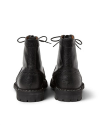 schwarze Lederstiefel von Givenchy