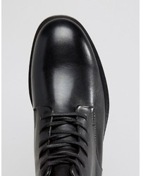 schwarze Lederstiefel von Calvin Klein