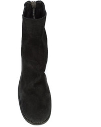 schwarze Lederstiefel von Guidi