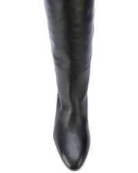 schwarze Lederstiefel von Isabel Marant