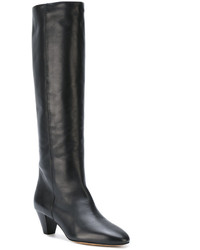 schwarze Lederstiefel von Isabel Marant