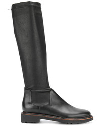 schwarze Lederstiefel von Robert Clergerie