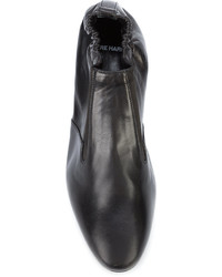 schwarze Lederstiefel von Pierre Hardy