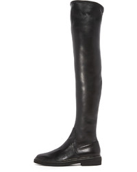 schwarze Lederstiefel von Sergio Rossi