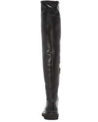 schwarze Lederstiefel von Sergio Rossi