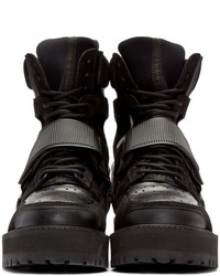 schwarze Lederstiefel von Hood by Air