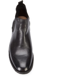 schwarze Lederstiefel von Officine Creative