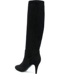 schwarze Lederstiefel von Casadei