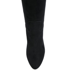 schwarze Lederstiefel von Casadei