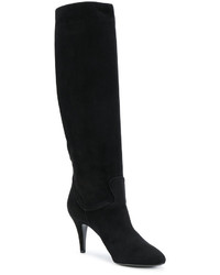 schwarze Lederstiefel von Casadei