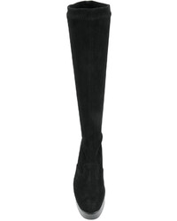 schwarze Lederstiefel von Robert Clergerie